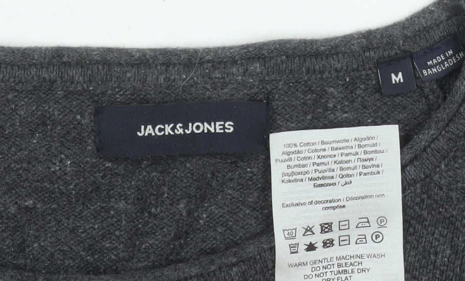 Mens UK Size M JACK & JONES Grey Pullover Sweatshirt