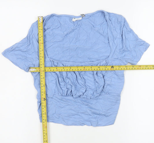 Womens UK Size 10 ASOS Blue Tunic Blouse