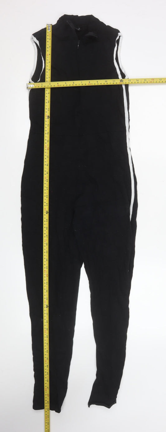 Womens UK Size 10 PRETTYLITTLETHING One-Piece Black Jumpsuit