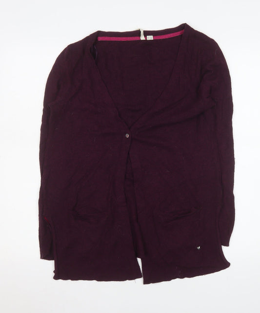 Womens UK Size 10 White Stuff Purple Cardigan Jumper