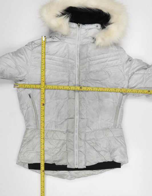 Womens UK Size 14 Duvillard Silver Puffer Jacket