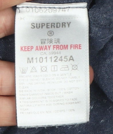 Mens UK Size XL Superdry Blue T-Shirt