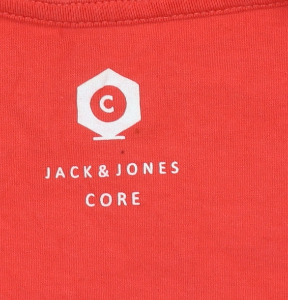 Mens UK Size M JACK & JONES Red T-Shirt