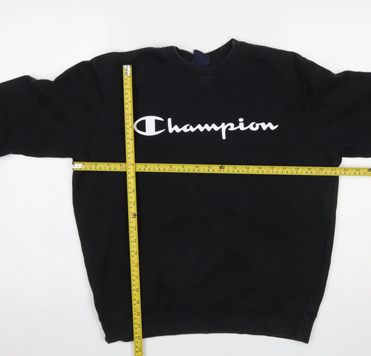 Mens UK Size M Champion Black Pullover Sweatshirt