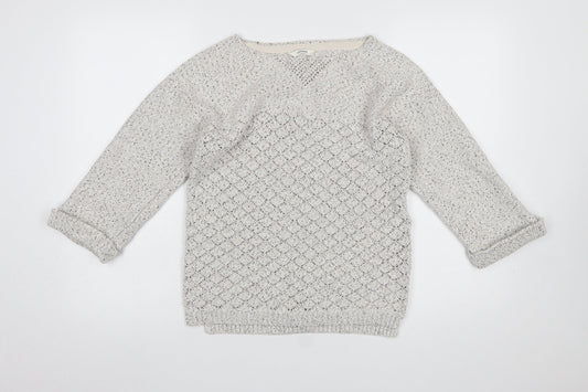 Womens UK Size 12 FatFace Ivory Pullover Jumper