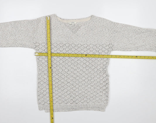 Womens UK Size 12 FatFace Ivory Pullover Jumper