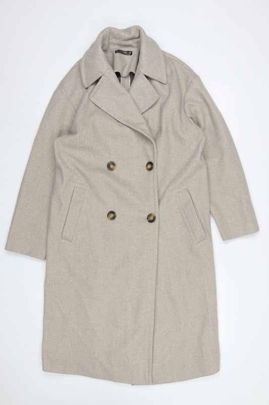 Womens UK Size S Dunnes Beige Overcoat