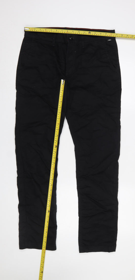 Vans Men's Black Slim Fit Authentic Chino Trousers Size 32
