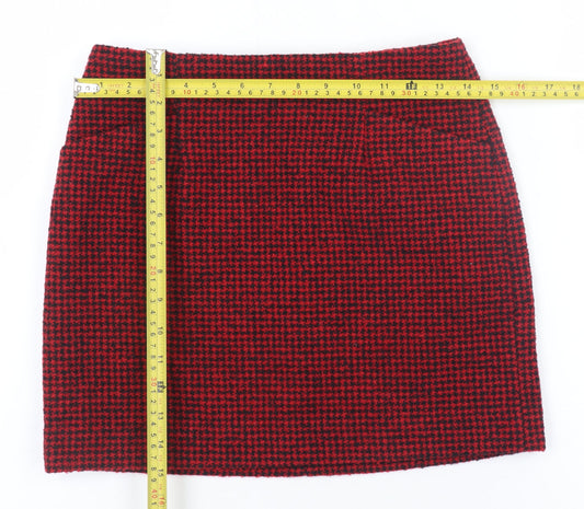 Womens UK Size S MNG Straight & Pencil Tweed Skirt