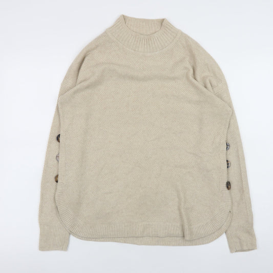 Womens UK Size 6 Warehouse Beige Pullover Jumper