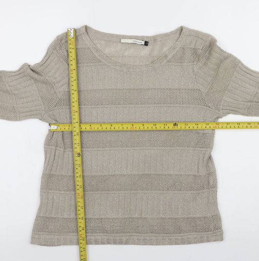 Womens UK Size 10 River Island Beige Pullover Jumper