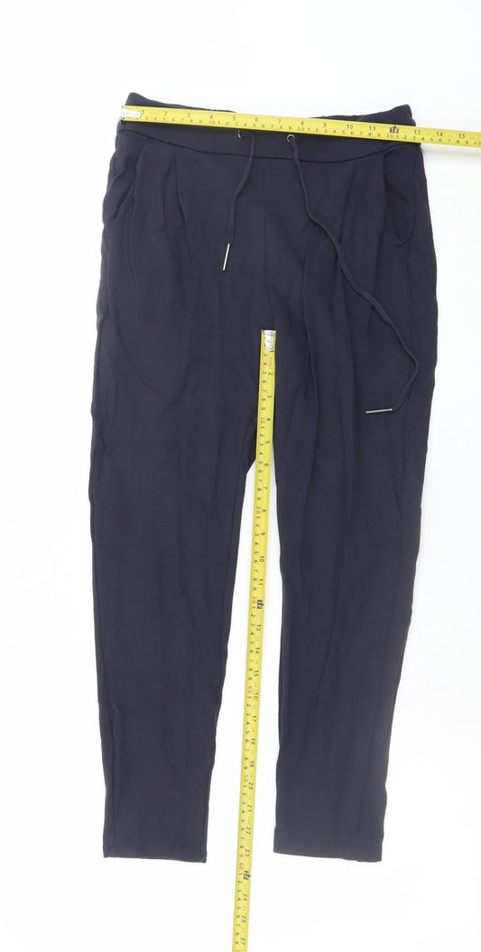 Womens UK Size S VERO MODA Relaxed Fit Jogger Black Trousers