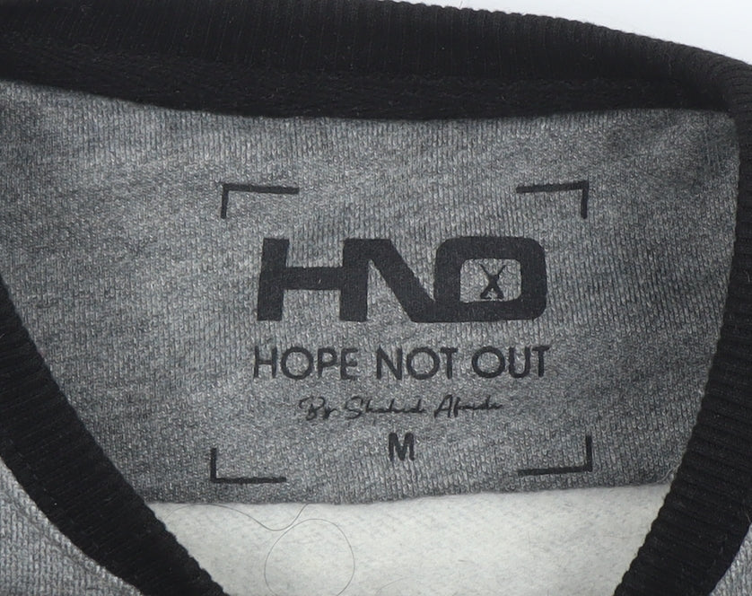 Mens UK Size M Hope Not Out Grey Pullover Sweatshirt