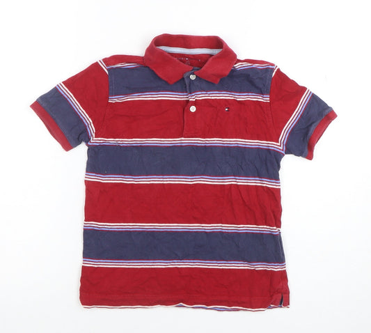 Boys UK Size 6 Years Tommy Hilfiger Red Basic Polo