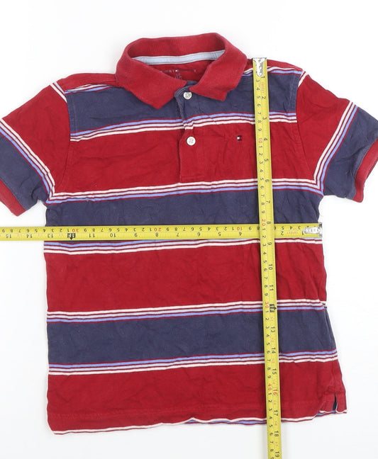 Boys UK Size 6 Years Tommy Hilfiger Red Basic Polo