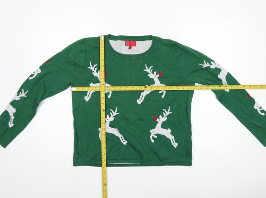 Womens UK Size 12 NEXT Green Pullover Jumper