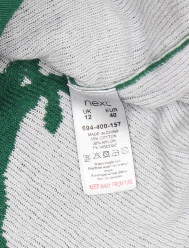Womens UK Size 12 NEXT Green Pullover Jumper