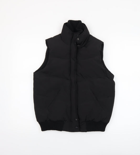 Next Womens Black Padded Puffer Waistcoat Gilet Size 10