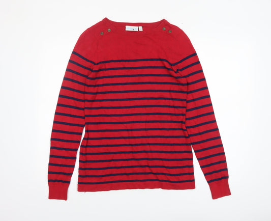 Womens UK Size S JoJo Maman Bébé Red Pullover Jumper