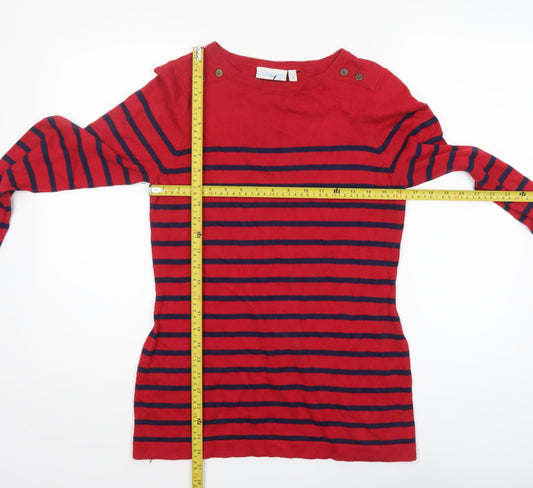 Womens UK Size S JoJo Maman Bébé Red Pullover Jumper