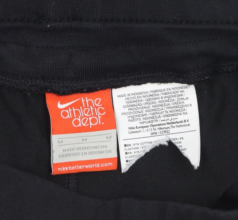 Womens UK Size M Nike Athletic Fit Track Pants Black Trousers