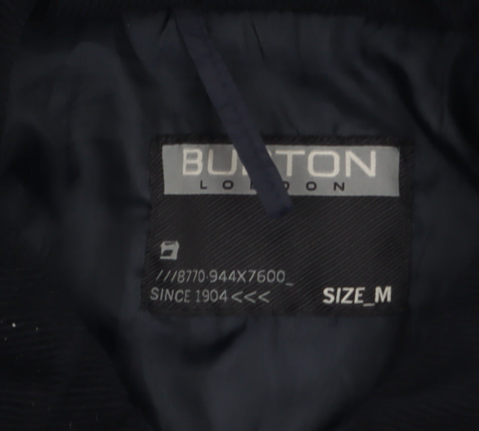 Mens UK Size M Burton London Blue Quilted Coat