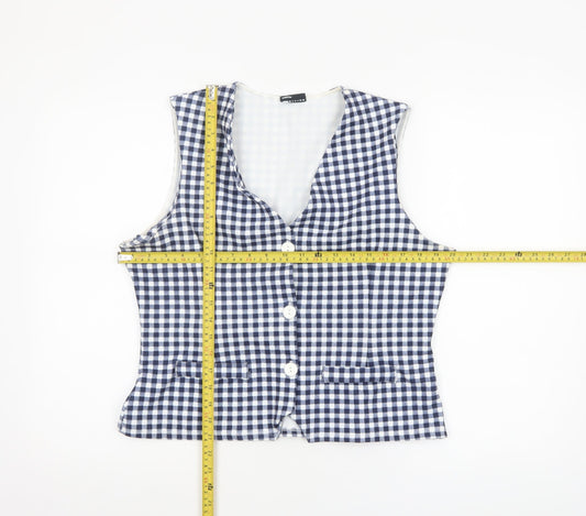 Womens UK Size L ASOS Blue Cropped Blouse