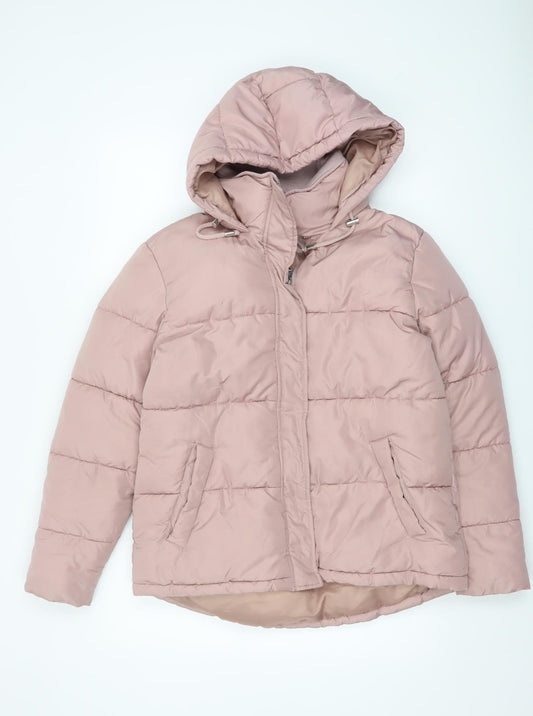 Womens UK Size 12 Dorothy Perkins Pink Puffer Jacket