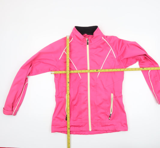 Womens UK Size S Green Lamb Pink Windbreaker Coat