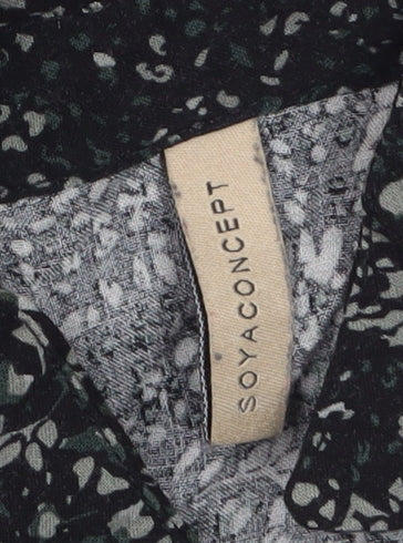 Womens UK Size XS Soyaconcept Black Tunic Blouse