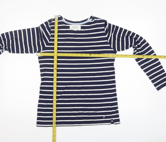 Womens UK Size 10 Quba & Co Blue Basic T-Shirt
