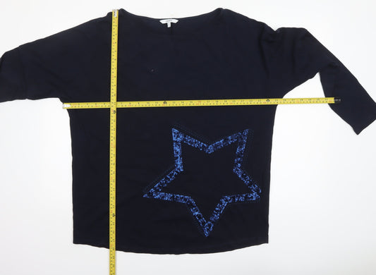 Womens UK Size L NEXT Blue Basic T-Shirt