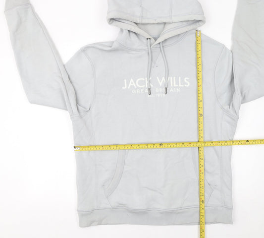 Mens UK Size L Jack Wills Grey Pullover Hoodie