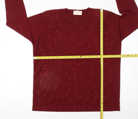 Womens UK Size L Country Casuals Red Pullover Jumper