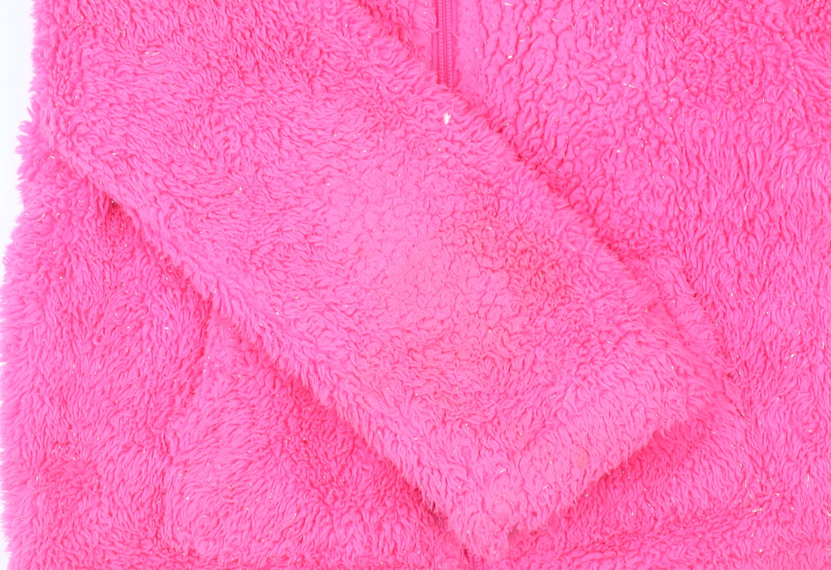 Additional view of Nula Bug girls’ pink faux fur full zip hoodie 5-6 years