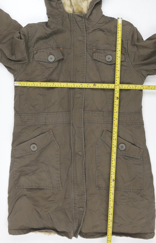 Womens UK Size 16 A|wear Brown Parka Coat