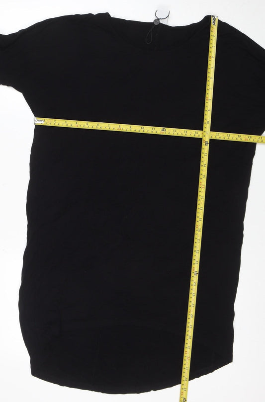 Vero Moda Women Black L Shift Dress Jersey Knee Length