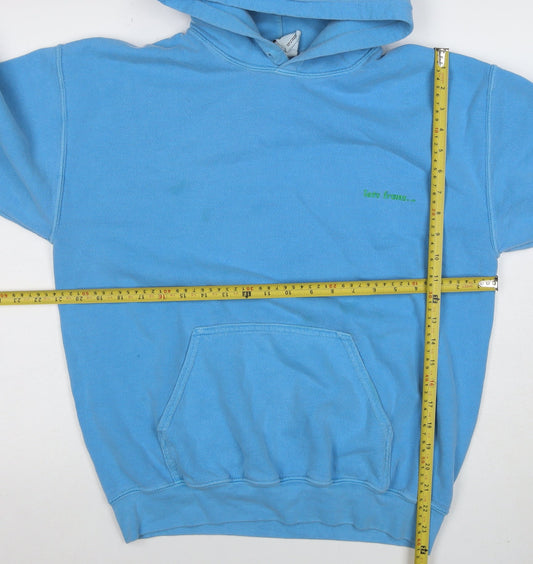 Mens UK Size S Ters Trans Blue Pullover Hoodie