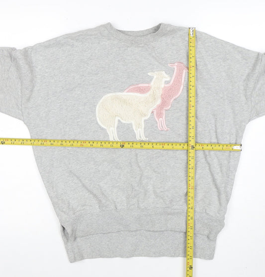 Womens UK Size M Sugar & Daisy Grey Pullover Sweatshirt