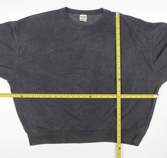 Womens UK Size 12 Victoria's Secret PINK Grey Pullover Sweatshirt