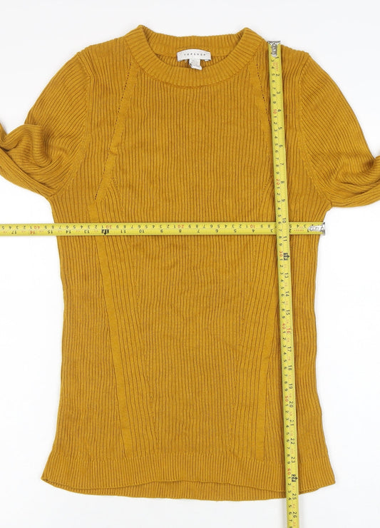 Womens UK Size L Topshop Yellow Pullover Jumper