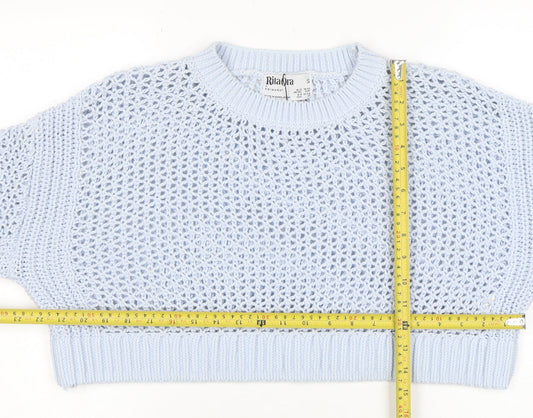 Womens UK Size S Primark Blue Pullover Jumper