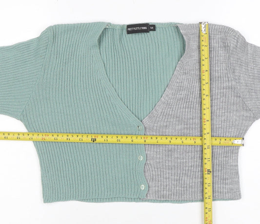Womens UK Size M PRETTYLITTLETHING Multicoloured Cardigan Jumper