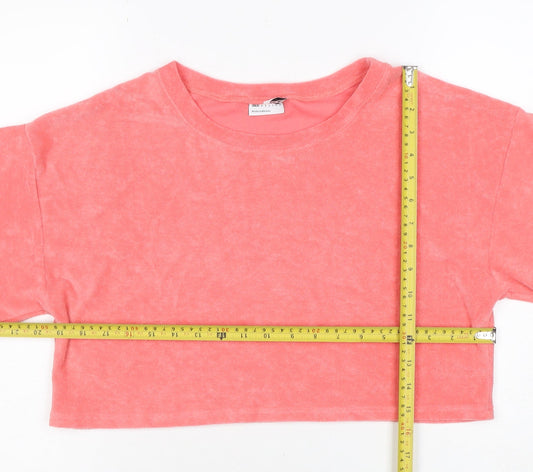 Womens UK Size 12 ASOS DESIGN Pink Cropped T-Shirt