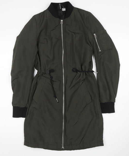 Womens UK Size 6 H&M Green Bomber Jacket