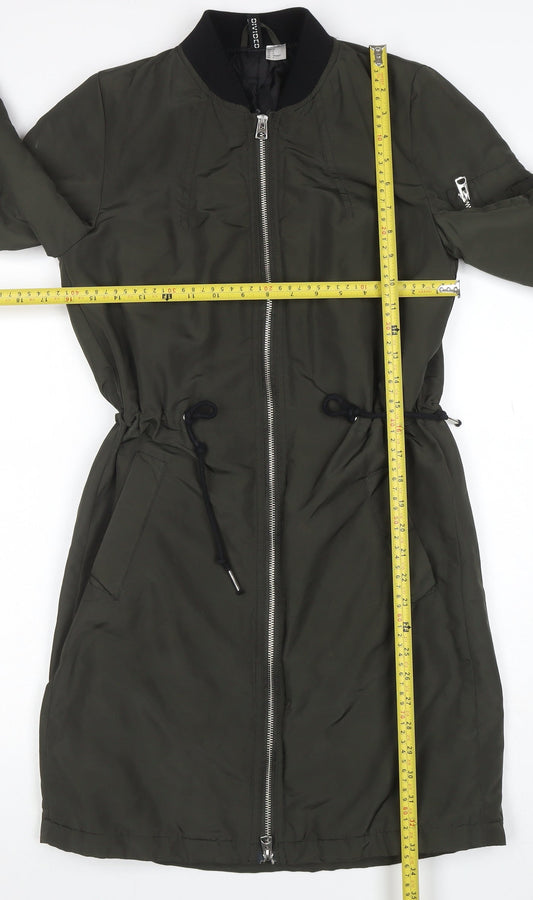 Womens UK Size 6 H&M Green Bomber Jacket