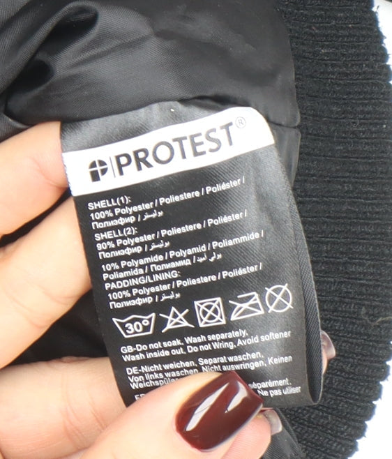 Boys UK Size 10 Years Protest Black Puffer Jacket