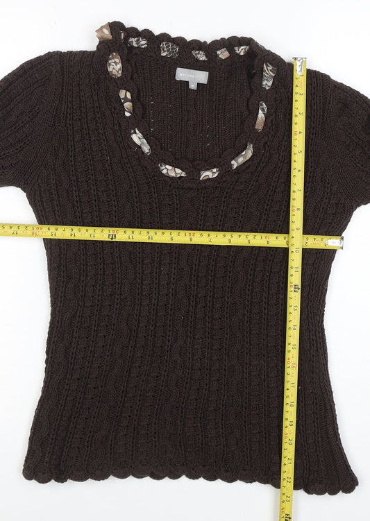 Womens UK Size M Marks and Spencer Brown Pullover Jumper
