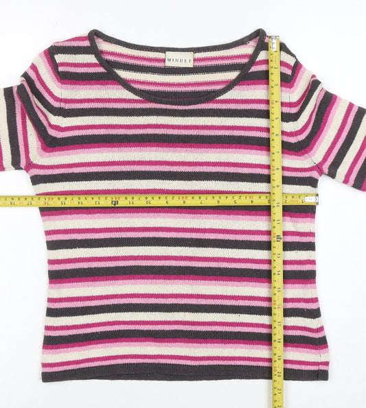 Womens UK Size 10 Minuet Multicoloured Pullover Jumper