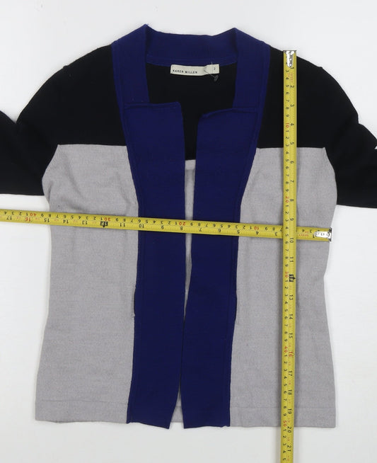Karen Millen Women's Multicoloured Size 10 Knit Cardigan